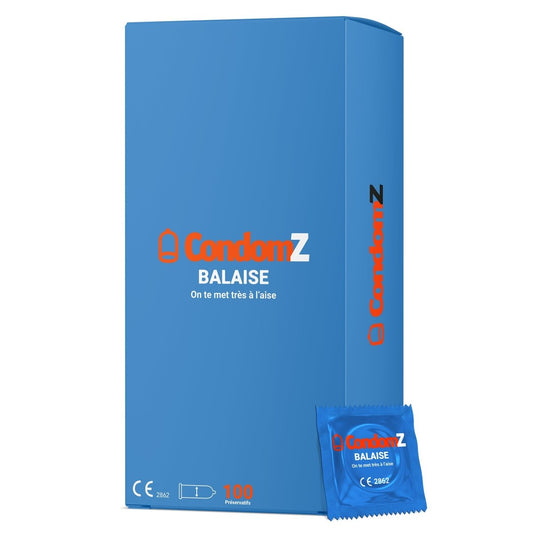 Condomz Balaise Procondom Préservatifs balaise, grande quantité, grande taille, 180mm, 58mm de largeur nominale, lisse