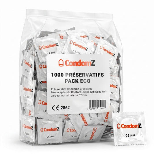 Condomz Classique - Pack Eco 1000 préservatifs Procondom Préservatif en latex