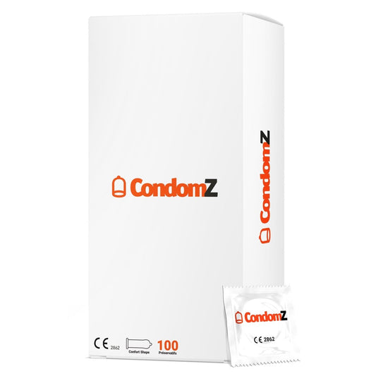 Condomz Classique Procondom Préservatifs classique, parfum à la vanille, 52mm de largeur nominale, 180mm de longueur, vegan