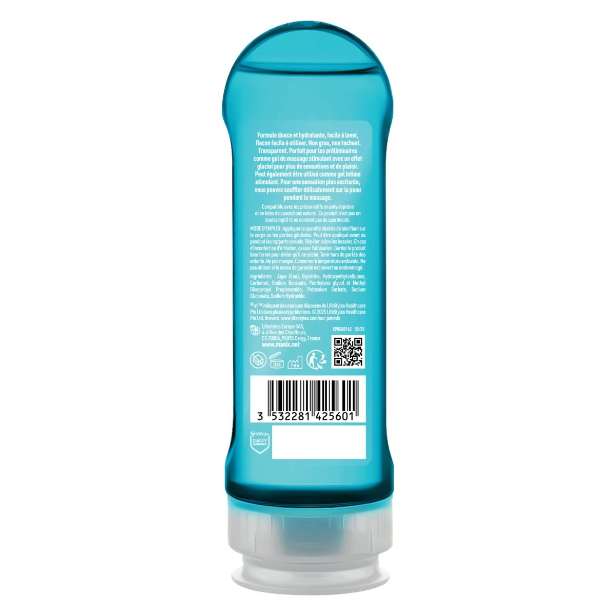 Manix Ice Feel - Gel Intime & Massage 2 en 1 - Procondom35322814256013532281425601Lubrifiants à base d'eau