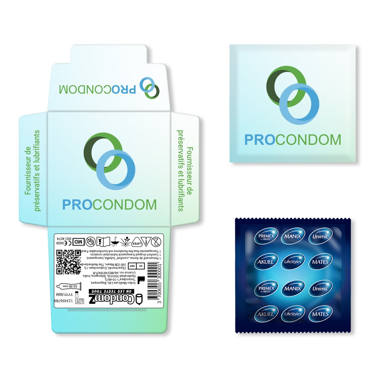 Pochettes de préservatif personnalisées - Procondom12345680022301234568002230Préservatifs