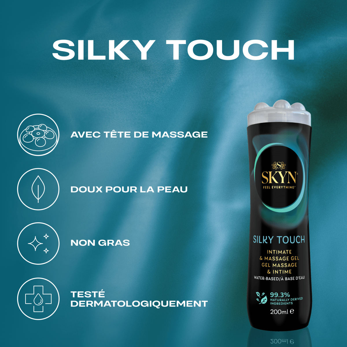 SKYN® - Silky Touch 3 - en - 1 Massage Gel - Procondom35322814816073532281481607Lubrifiants à base d'eau