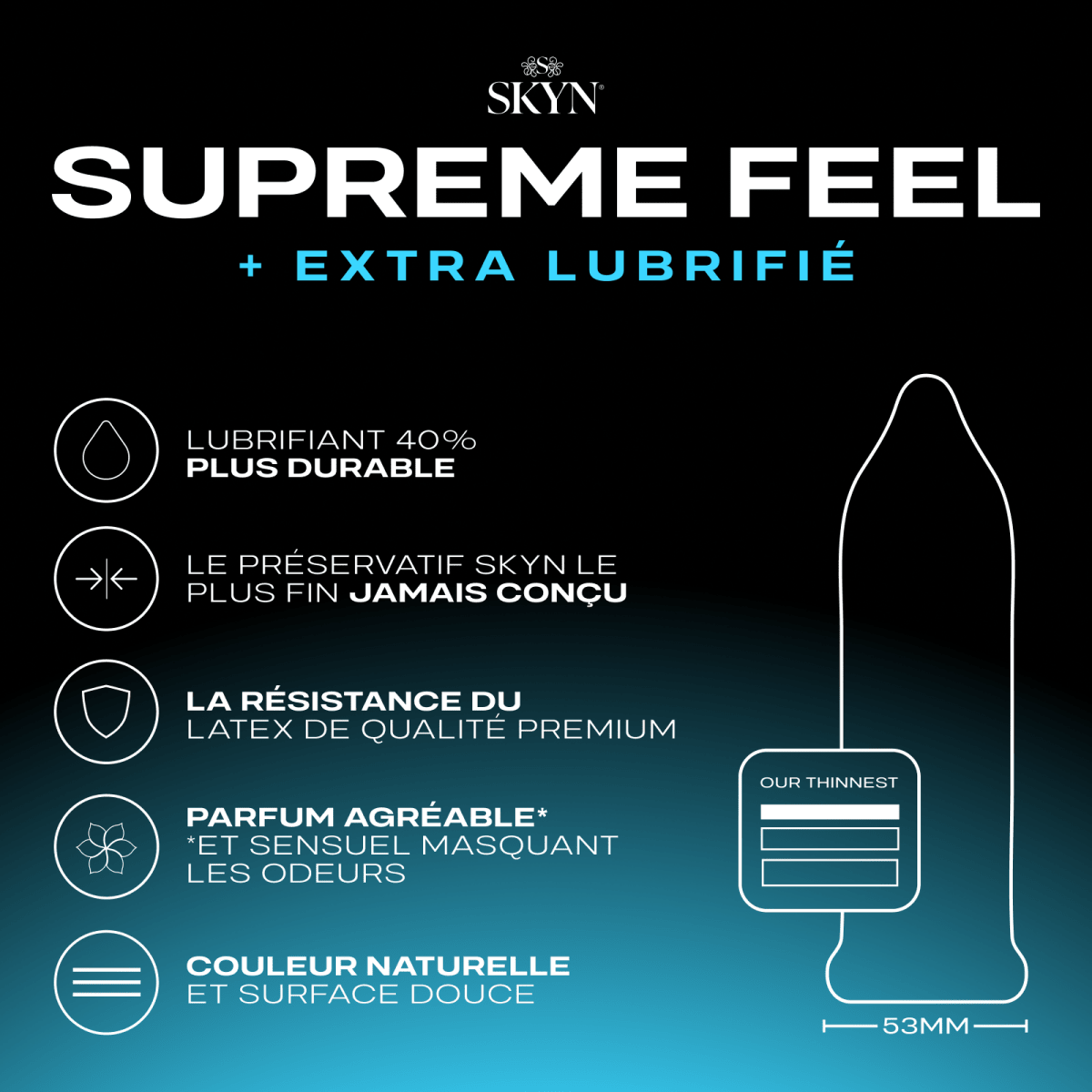 SKYN® Supreme Feel Extra Lubrifié - Procondom35322816305003532281630500Préservatifs sans latex